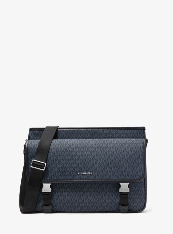 Panske Crossbody Kabelka Michael Kors Cooper Logo Modre - Tasky Michael Kors Vypredaj | XQZDL-4386